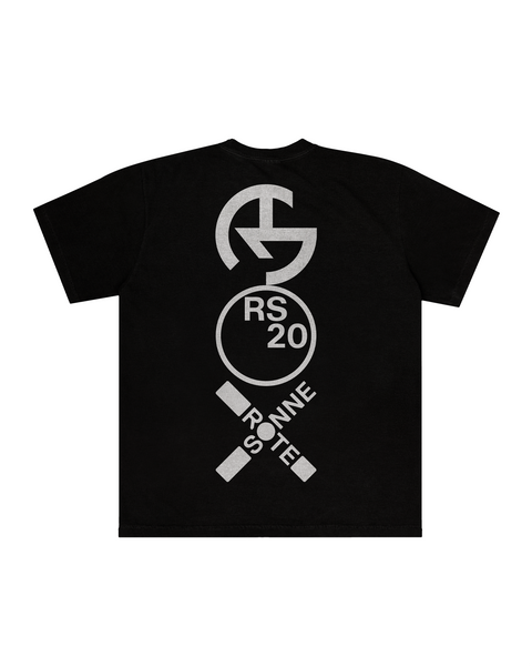 RS 20 YEARS LOGO T BLACK / WHITE