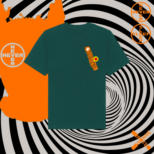 NEVER SLEEP x ROTE SONNE // Green - Special Tee